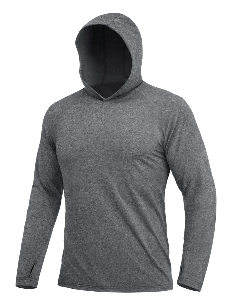 TACVASEN UPF 50+ Sun Protection Hoodie Shirts Men's Long Sleeve T-shirts Lightweight Quick Dry Pullovers Swim Fishing Tee Tops