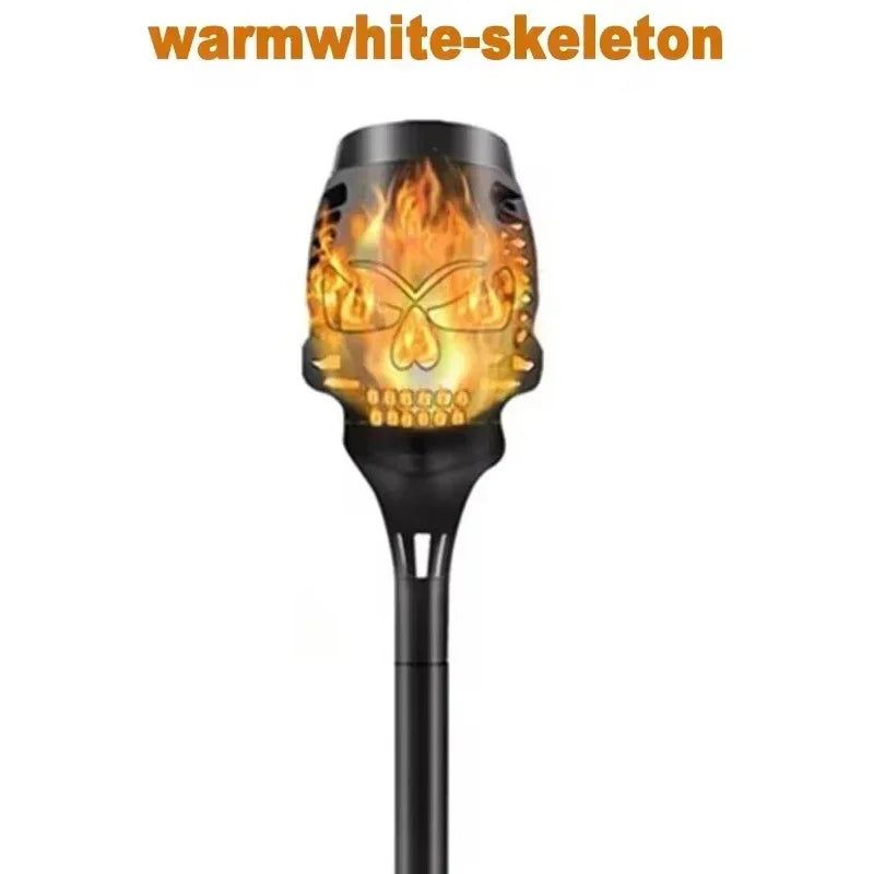 1 PCS Solar Garden Flame Lights Flickering Flame Lamp Outdoor Lawn Light Waterproof Courtyard Helloween Decoration Lighting