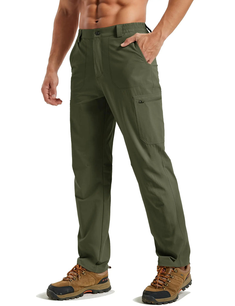 TACVASEN Men's Hiking Quick Dry Lightweight Pant Waterproof Breathable Outdoor Fishing Pants Summer Casual Tactical Trouser
