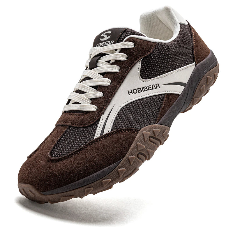 HOBIBEAR Wide Width Hiking Sneakers Unisex Outdoor Travel Trail Running Shoes Classic Retro Non Slip Walking Trainers