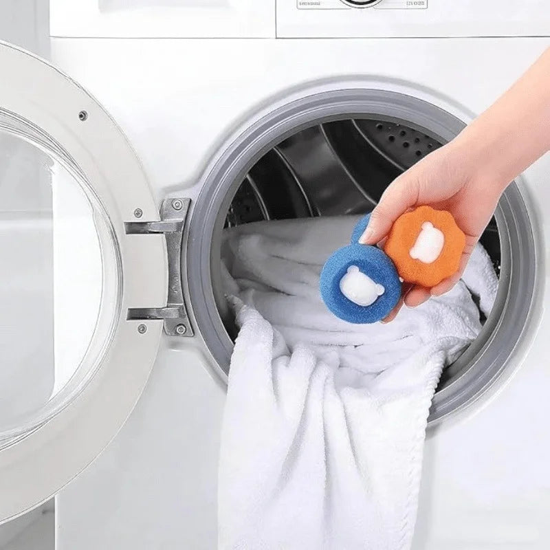 4pcs Reusable Pet Hair Cleaning Balls,Removes Lint And Hair Buildup,for Washing Machines And Dryers,Laundry Room Essential.