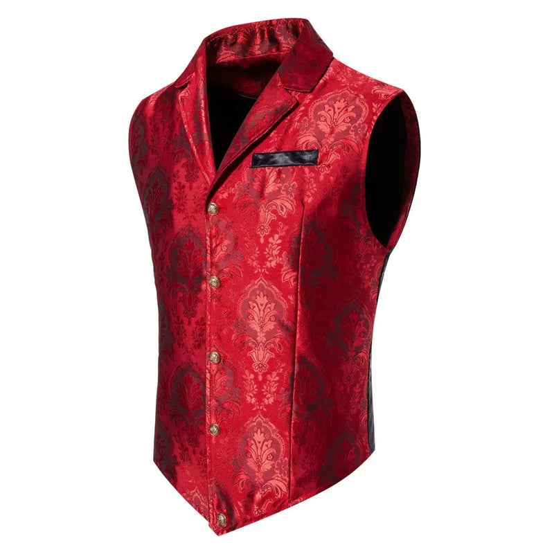 Blue Jacquard Fabric Men's Sleeveless Vest Coat,Wedding/Party/Stage Performance Dress Vests,Green Red Pink Black White Waistcoat