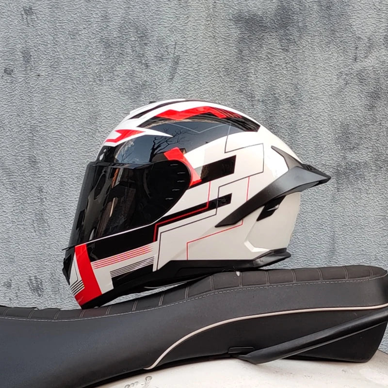 Full face motorcycle helmet double shield racing motorcycle helmet funda casco moto