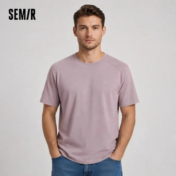 អាវយឺតបុរស Semir ឆ្នាំ ២០២៦ ស្ងួតរហ័ស ឆ្លុះពន្លឺ បោះពុម្ព ប៉ាក់ ស្រួលពាក់ ការពារកាំរស្មីយូវី អាវយឺតធម្មតា សម្រាប់មនុស្សពេញវ័យ