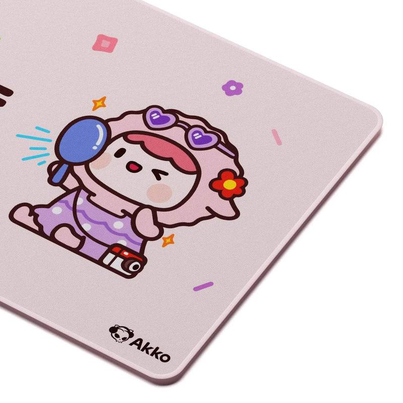 Akko Cute Animal Theme Keyboard Mouse Pad 900X400mm Large Anti-Slip Rubber Gaming MousePad Thick Seam Edge for Office and Gaming