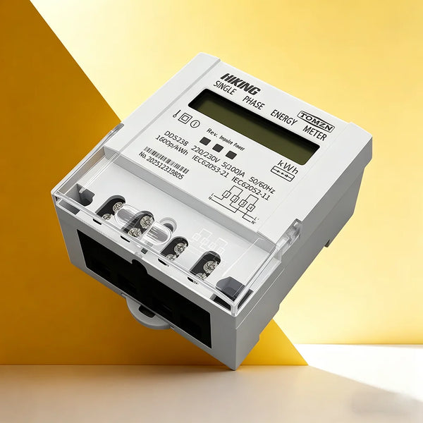 TOMZN DDS238 BD Single-Phase DIN-Rail kWh Meter 5-100A220 230V50 60Hz LCD Bi-directional Import/Export Active Energy Measurement