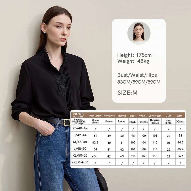 អាវ Amii Chiffon រដូវស្លឹកឈើជ្រុះឆ្នាំ ២០២៦ ថ្មីត្រង់ឆើតឆាយ ចរចម្រុះ ផ្នត់ អាវធំសម្រាប់នារី ប៊ូតុងមានគ្រប សម្រាប់ធ្វើដំណើរ 12641075