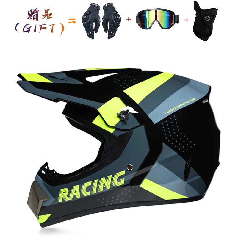 Send 3 pieces gift motorcycle helmet children off-road helmet bike downhill AM DH cross helmet capacete motocross casco