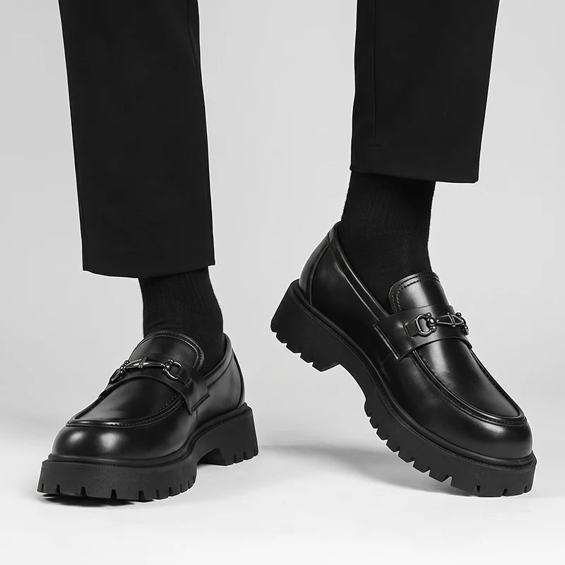 Men's casual business leather shoes Four seasons soft-sole non-slip comfort breathable light outdoor walking dress leather shoes