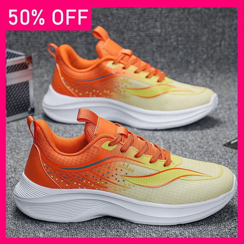 Men Sports Shoes Breathable Mesh Comfort Spring Outdoor Running Sports Shoes 2026 New Soft Sole Rebound Cushioning Tennis Shoes