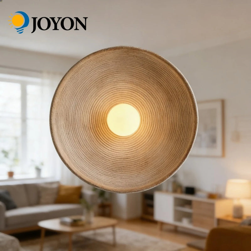 JOYON Wabi Sabi Round Wall Lamp for Bedroom Bedside Aisle Corridor Art Indoor LED Lighting Decor E27 Warm White