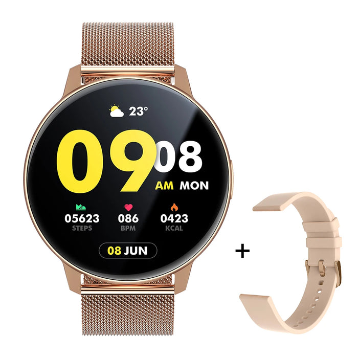 COLMI i31 Smartwatch 1.43'' AMOLED Display 100 Sports Modes 7 Day Battery Life Support Always On Display Smart Watch Men Women Gold Metal Strap
