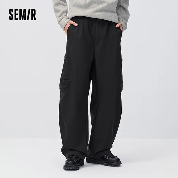ខោបុរស Semir ខោធម្មតា ធន់នឹងកម្ដៅ រលុង សមល្មម សម្លៀកបំពាក់ធ្វើការ រដូវរងាថ្មី ឆ្នាំ២០២៦ សម្លៀកបំពាក់ប្រចាំថ្ងៃ រចនាប័ទ្មទីក្រុង ធម្មតា
