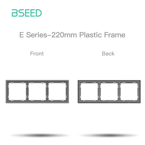 BSEED 1/2/3/4Gang ប៊ូតុងប្តូរ WIFI ផ្នែកស៊ុមប្លាស្ទិក មុខងារប្តូរវាំងនន Dimmer ឆ្លាតវៃ DIY ផ្នែករួមបញ្ចូលគ្នានៃរន្ធឆ្លាតវៃ