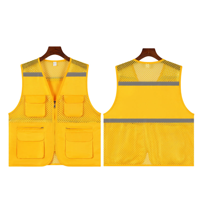 V-Neck Three-Dimensional Pocket Fishing Net Breathable Vest Multi-Pocket Fishing Work Clothes Custom Logo Group Uniforms