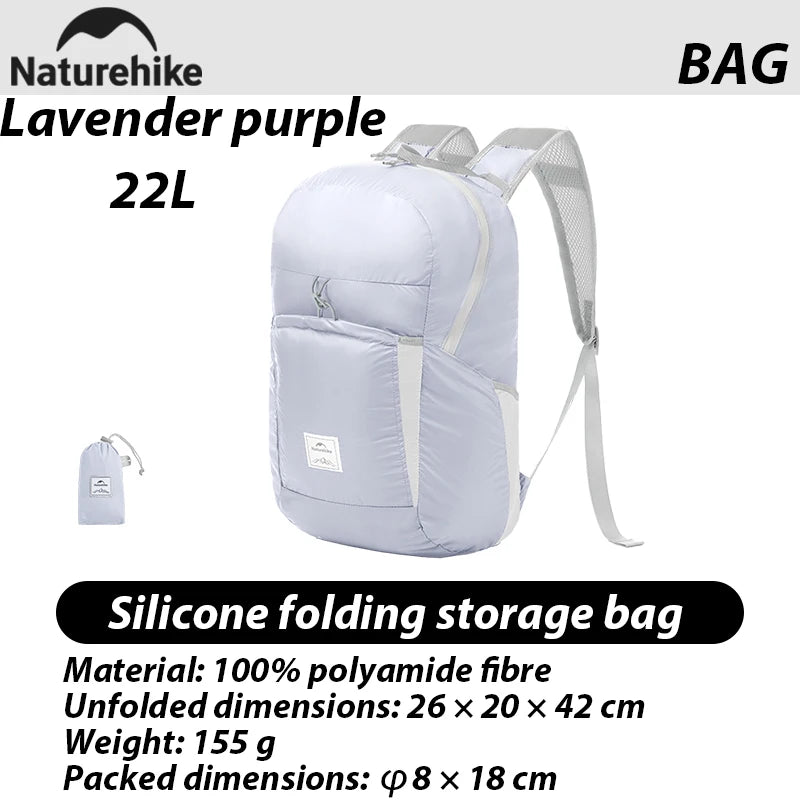 Naturehike 2025 Camping Backpack 30L Large Capacity Portable Foldable Waterproof Shoulder Bag Outdoor Travel Hiking Picnic Bag