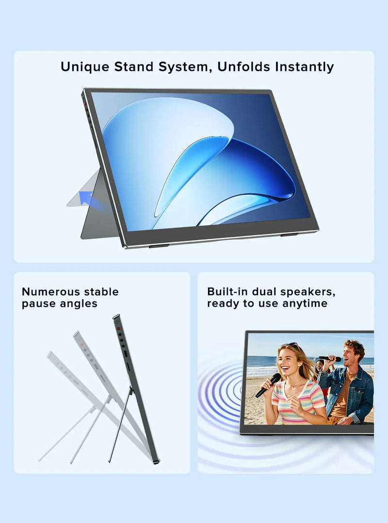 ម៉ូនីទ័រចល័ត UPERFECT Touch ទំហំ 12.3 អ៊ីញ អេក្រង់ខាងក្រៅជាមួយប៊ិច Stylus សម្រាប់ការិយាល័យ ការសិក្សា ការធ្វើដំណើរ អេក្រង់បន្ទាប់បន្សំសម្រាប់កុំព្យូទ័រយួរដៃ