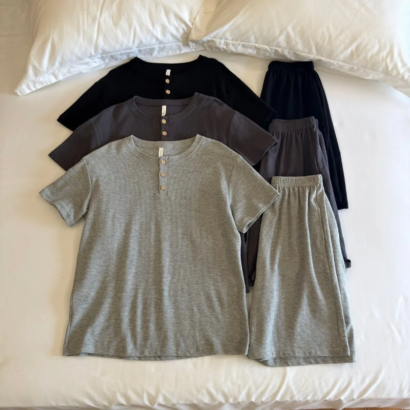 Summer Wear Sleepwear Women's Pajamas with Shorts Female Clothing Pajamas for Women Nightwear Solid Color Night Wear Ladies
