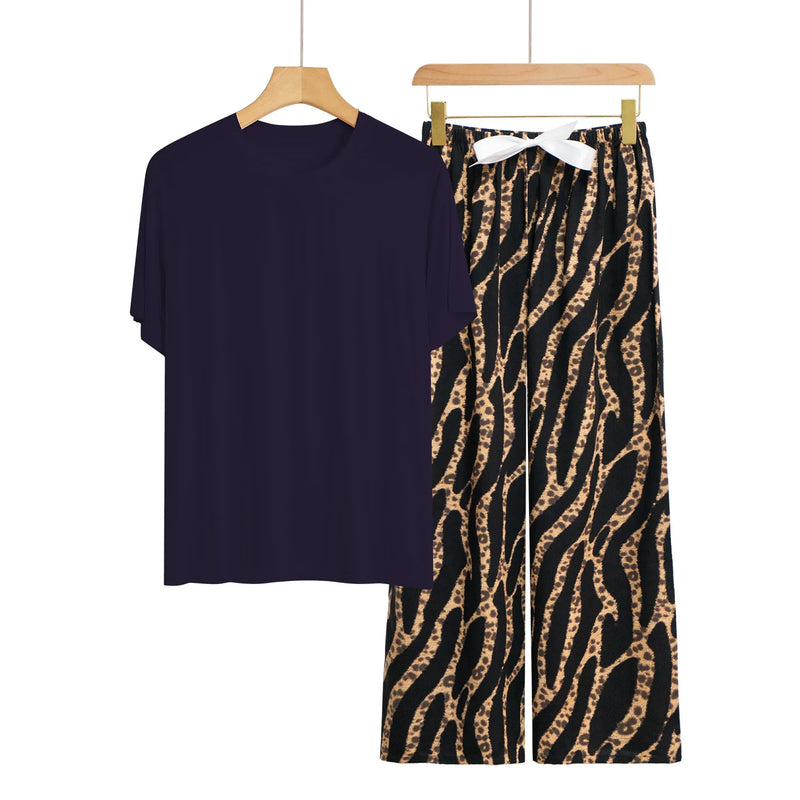 Women's Pajamas Spring Summer Sleepwear Suit New Comfortable Short-sleeved Pants Set Modal Two-piece Loungewear Home Clothes