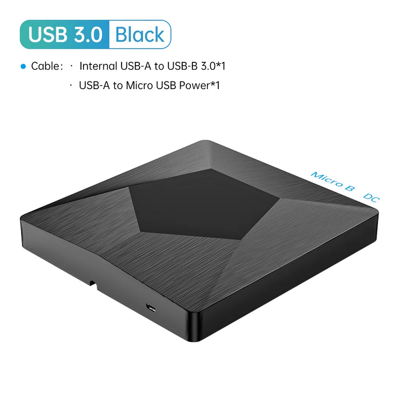 ORICO External USB 3.0 Optical Driver CD/DVD-ROM Combo DVD RW ROM Burner Writer Recorder for Desktop Laptop Windows Mac OS