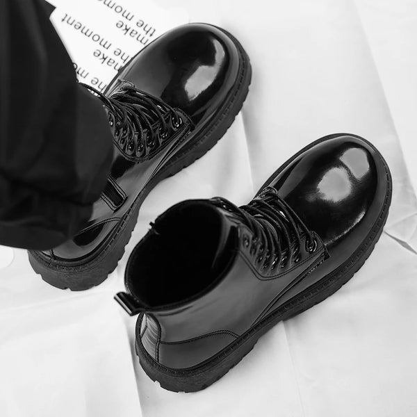Couples British Casual Boots Soft-Sole Non-Slip Autumn and Winter Unisex High-Top Boots Fashion Versatile Men Outdoor Work Boots