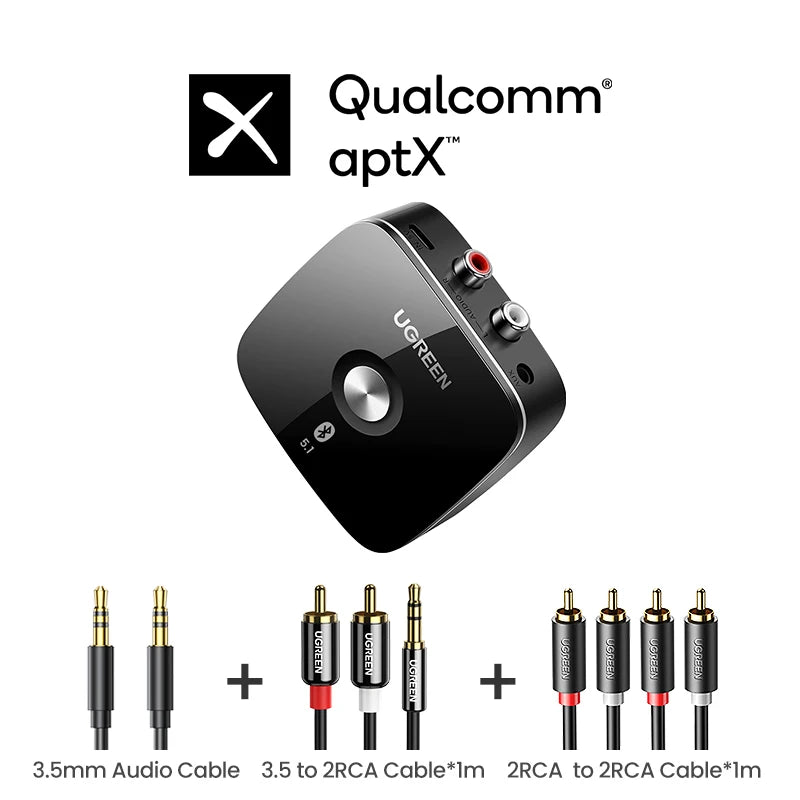 【RU special】 UGREEN RCA Bluetooth aptX / aptX HD For Speaker Earphones Adapter
