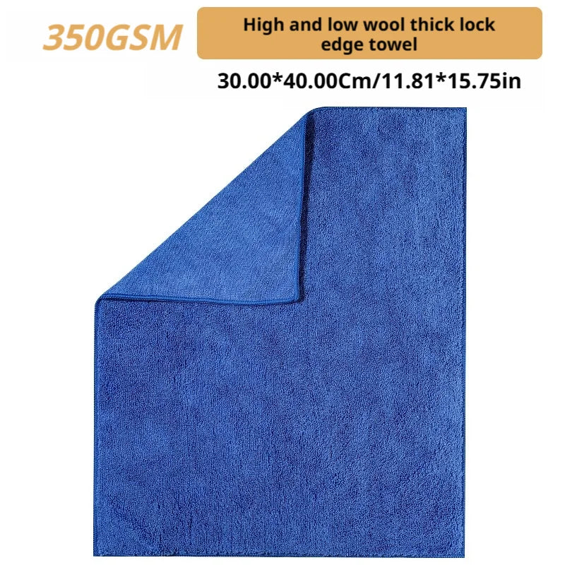 SEAMETAL Car Wash Microfiber Towel Double-Sided Car Cleaning Towels Fast Drying Cloth Super Absorbent for Car Clean Accessories