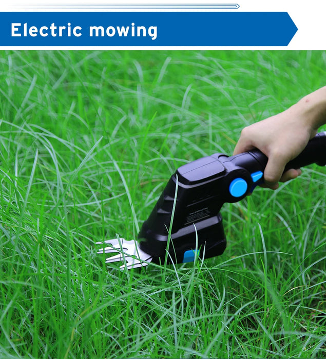 2 in 1 Electric Hedge Trimmer 20V Cordless Lawn Mower Battery Pruner Garden Tools Shears Shrub Trimmer for Grass By PROSTORMER