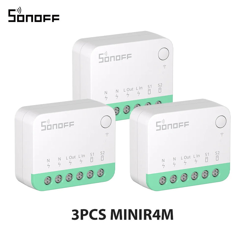 SONOFF MINIR4M Smart WiFi Switch ESP32 Chip Mini Detach Relay EWeLink Voice Control Compatible with Alexa Google Home 1-10PCS