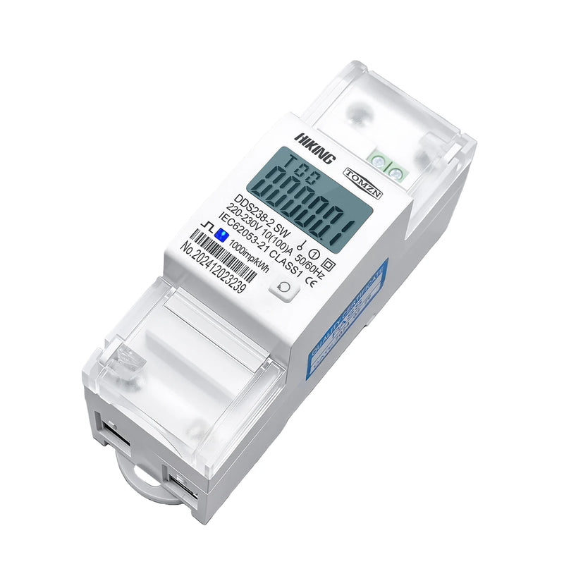 TOMZN 5+1 Bidirectional 65A 100A 220V 50/60Hz Voltage Current Positive Reverse Power Reset To Zero Single Phase kWh Energy Meter