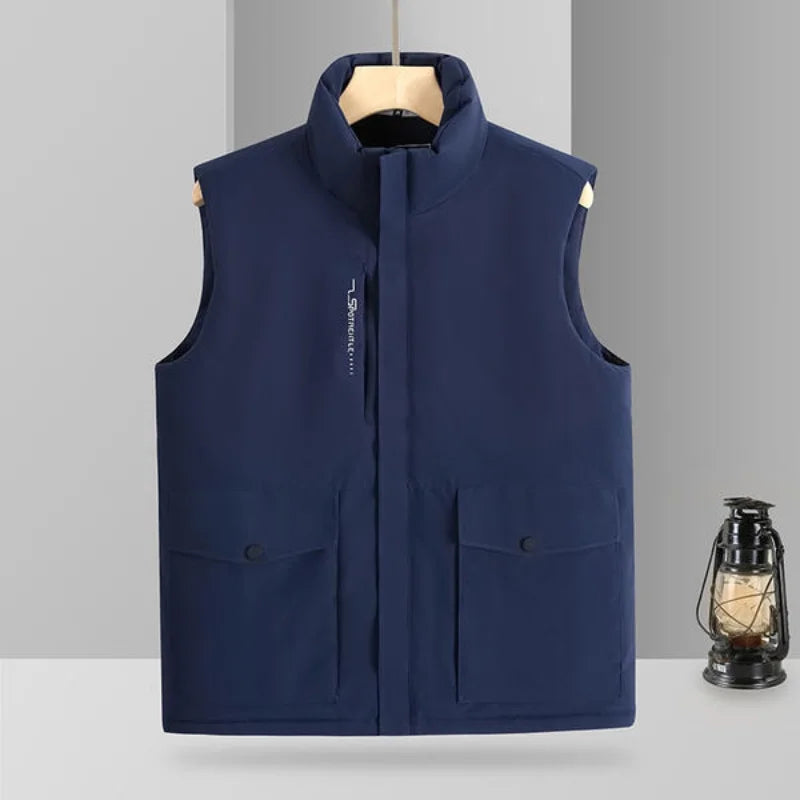2026 Men's thickened warm cotton jacket Winter down vest team logo printed workwear  jacket  unisex couple fashion cloth