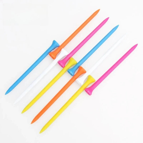 83mm Golf Tees 100pcs Random Color Plastic Ball Seat GKS001