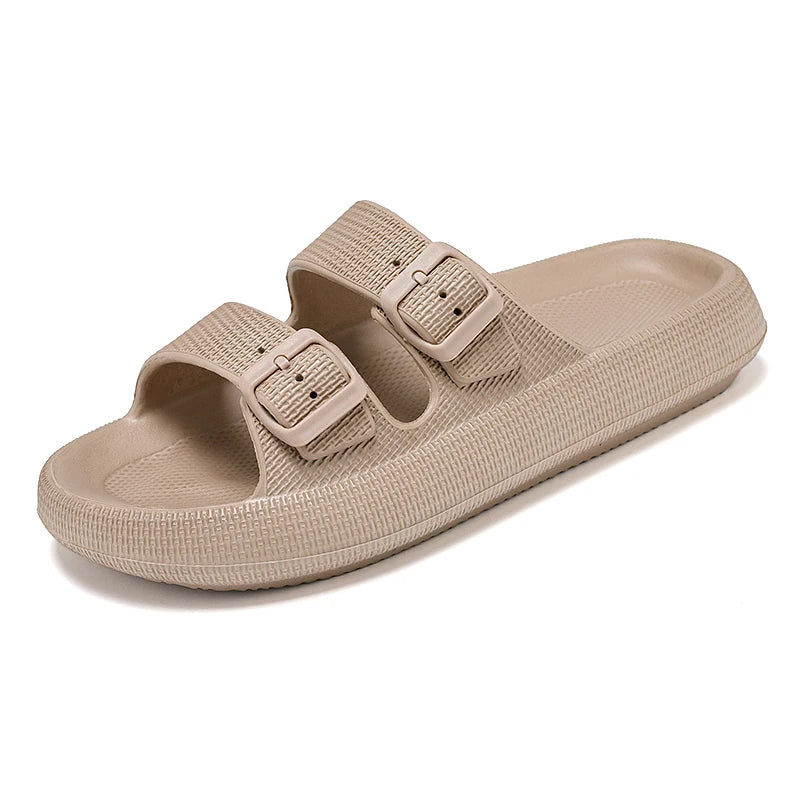 Summer Unisex Adjustable Slides Slippers Men Women Thick Sole Bottom Platform Slippers EVA Anti Slip Slippers Big Size 47 48 49