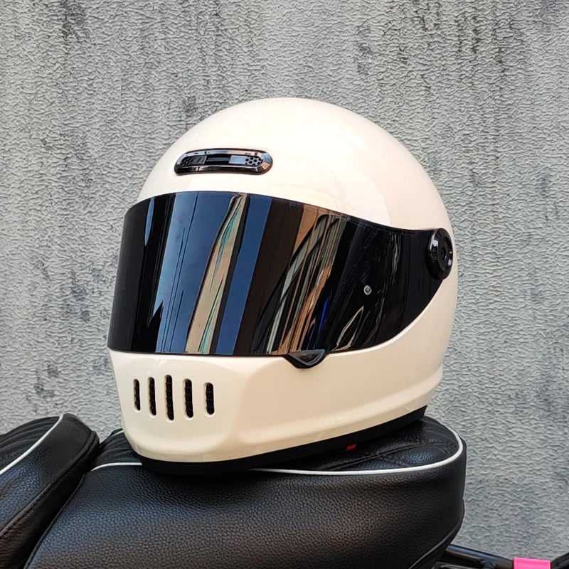2025 Latest Motorcycle Full Face Retro Helmet for Men and Women Cruise Motorcycle Cafe Full Face Helmet ORZ-811