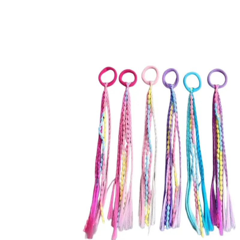3pcs random Multi-Color Hair Braids – Wig Braids, High Ponytail & Boxing Braid Bands, Additions Set