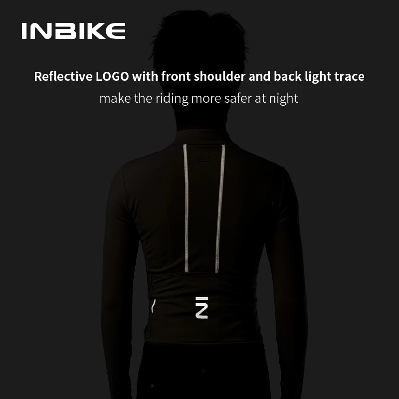 INBIKE Women's Fleece Cycling Jersey Winter MTB Biking Clothing Thermal Bicycle Jersey Mountain Road Bike Bicycle Jacket Clothes