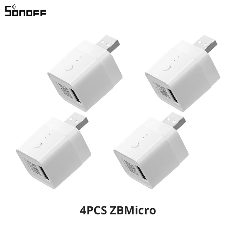 SONOFF ZBMicro Zigbee Micro USB Smart Adaptor 1-10PCS Fast Charging Wide Transmit Coverage Voice Control eWeLink Alexa Google