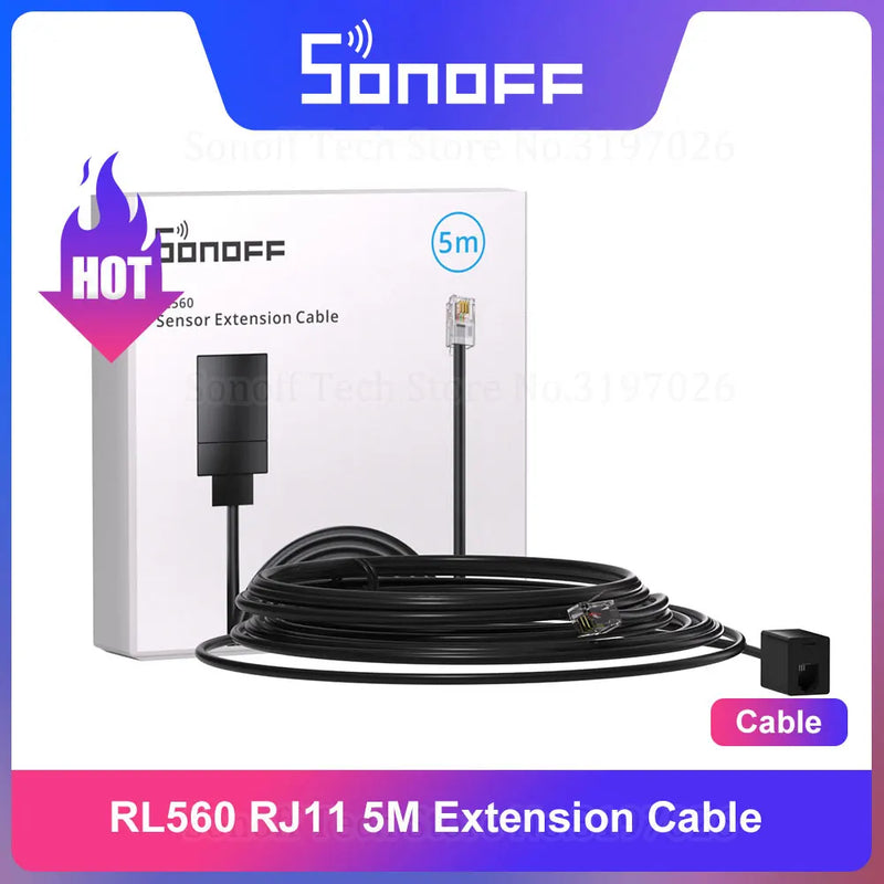SONOFF THS01/WTS01 Temperature Humidity High Accuracy Sensor Monitor Module RL560 Extension Cable Support TH Elite/Origin