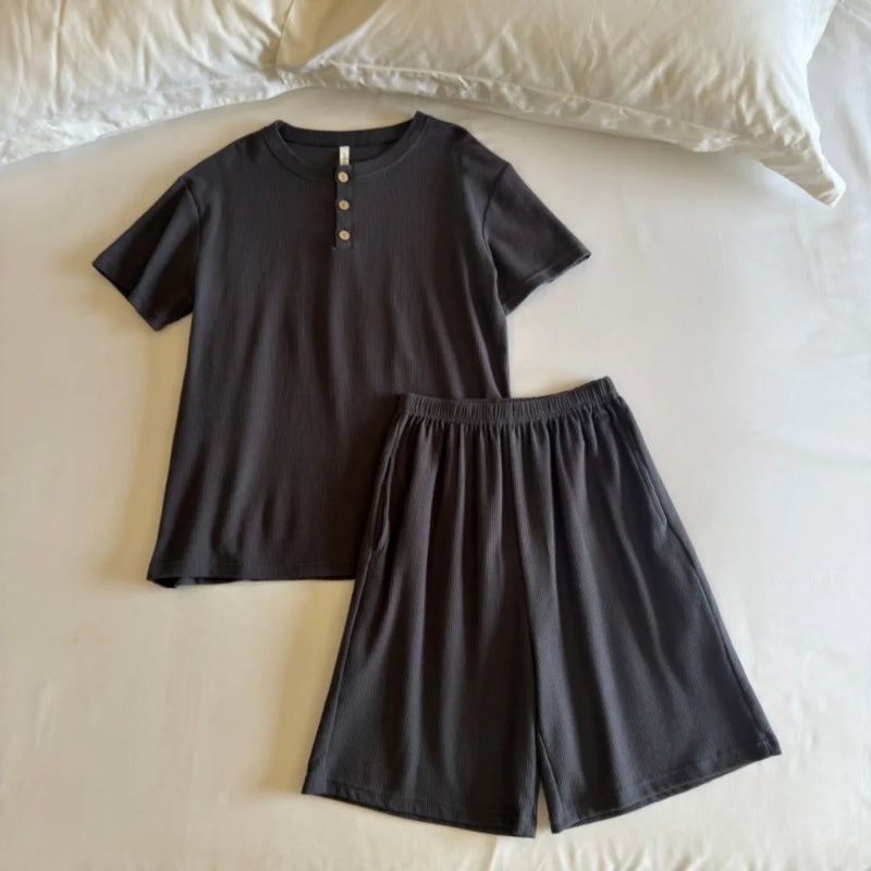 Summer Wear Sleepwear Women's Pajamas with Shorts Female Clothing Pajamas for Women Nightwear Solid Color Night Wear Ladies
