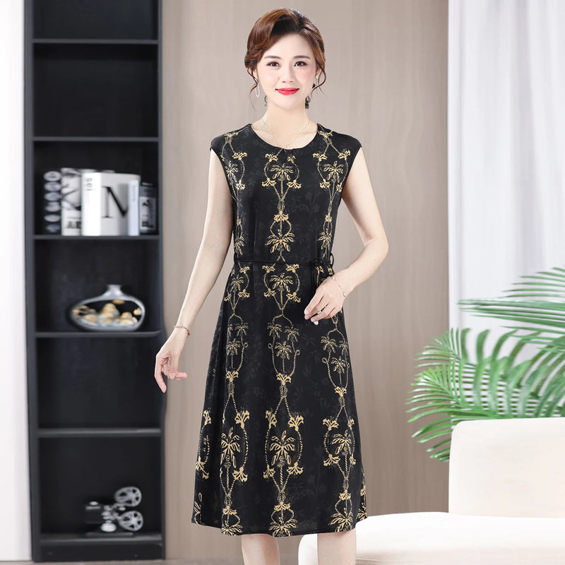 រ៉ូបវែងដៃវែង កមូល បោះពុម្ពផ្កា សម្រាប់នារី សម្រាប់វិស្សមកាលធម្មតា