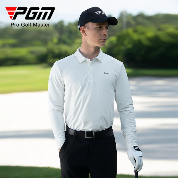 PGM Men's Golf Long Sleeved T-shirt Autumn and Winter Polo Sportswear Clothing YF628