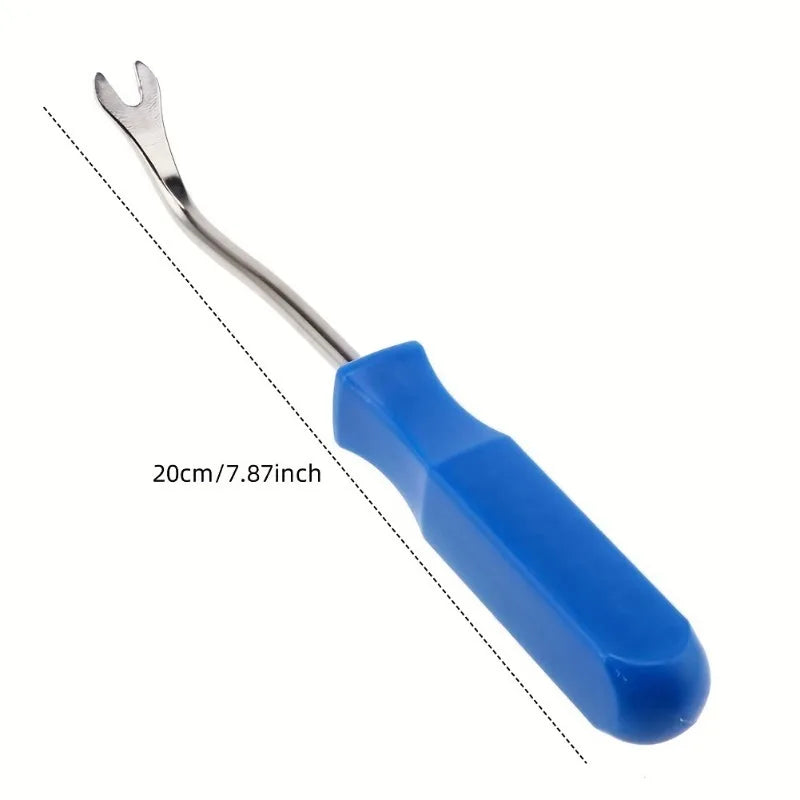 2pcs Blue screwdriver Tools for Removing Car Door Trim Panels And Fasteners, Designed for Quick And Easy Clip Extraction.