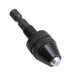 WALFRONT Keyless Drill Chuck Screwdriver Impact Driver Adaptor 1/4 '' Hex Shank Drill Bit Tool Convertor Adapter Black