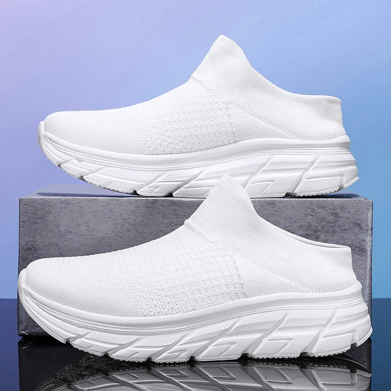 Mens Walking Shoes Summer New Style Semi Draggable Easy Take Off Breathe Cushioning Couples Daily Commuting Walking Casual Shoes