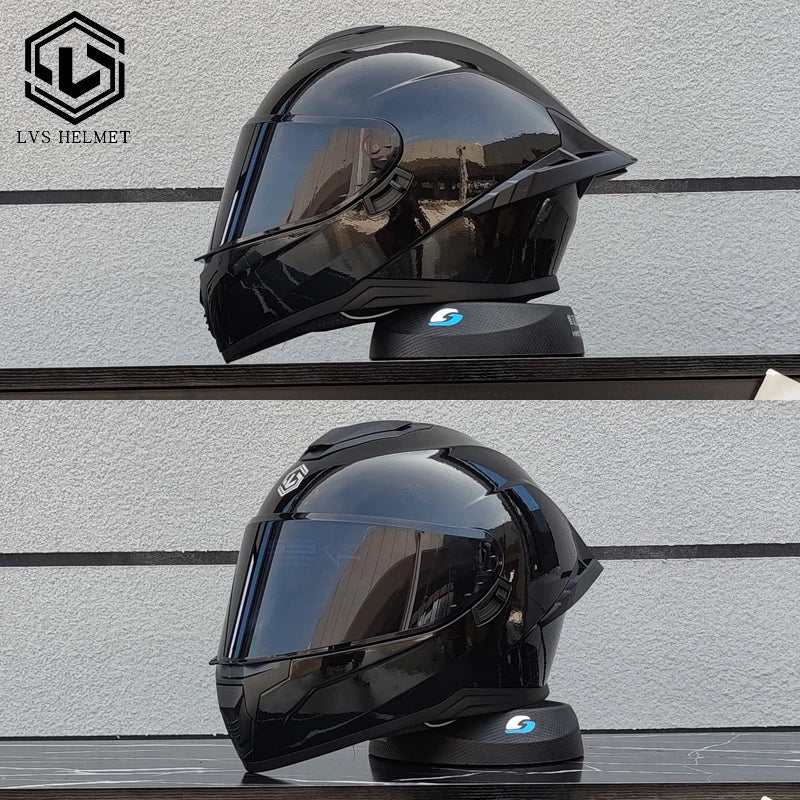 Motorcycle helmet, men's and women's dual mirror full face helmet, motorcycle sports car, all season full face helmet LVS-703