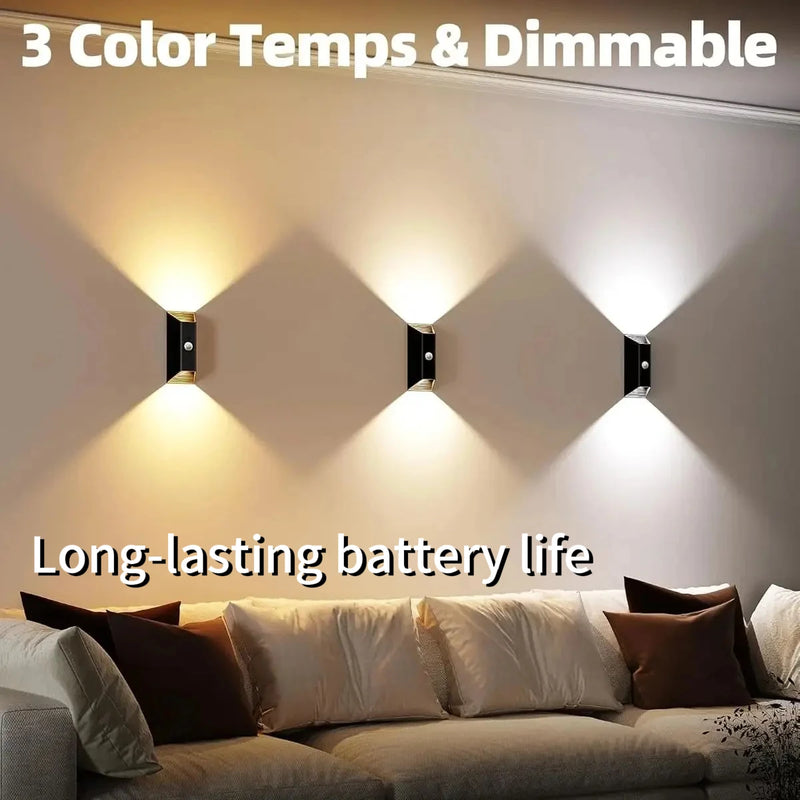 ចង្កៀងជញ្ជាំង LED ម៉ាញេទិកឥតខ្សែ ដែលអាចសាកបាន ឆ្លាតវៃ អាចបញ្ជាពីចម្ងាយបាន ស័ក្តិសមសម្រាប់ផ្លូវដើរ