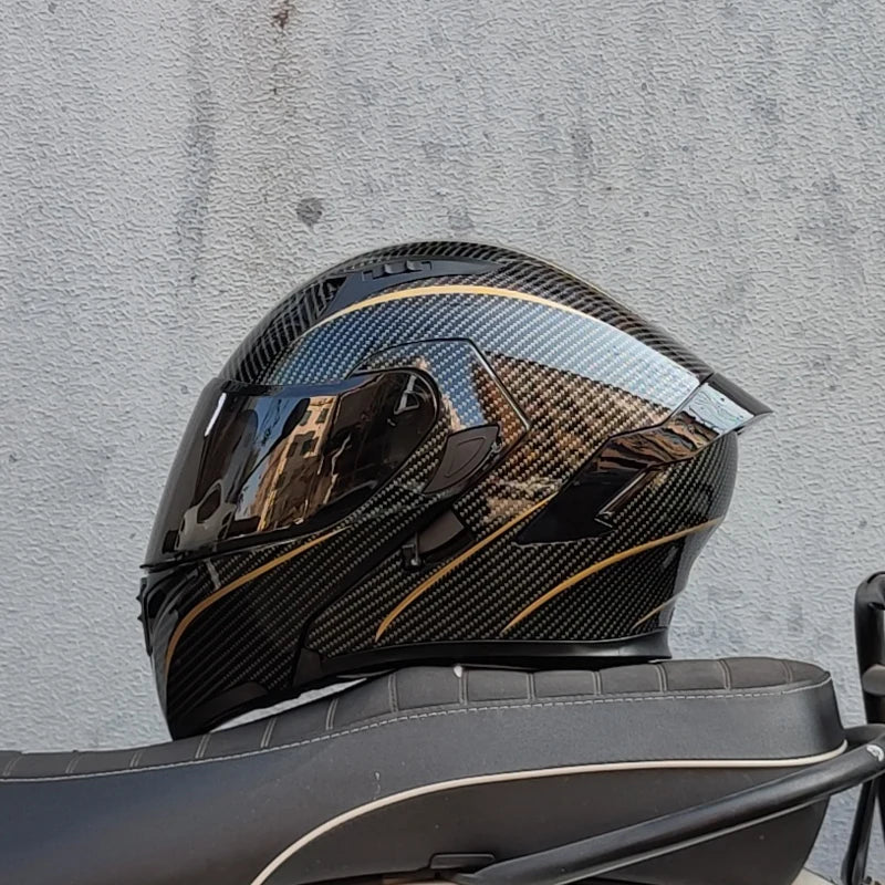 Motorcycle helmets Double Visors Modular Flip Up helmet DOT approved Full face casque moto racing  casco abatible para moto