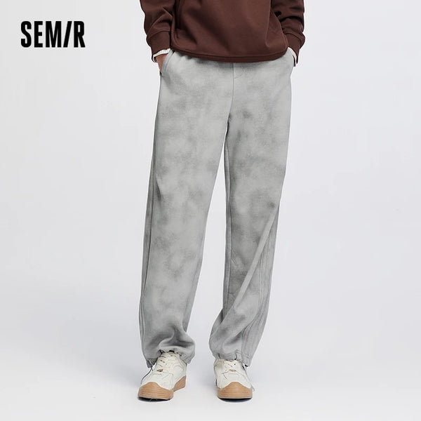 ខោបុរស Semir បោកគក់រលុងត្រង់ប៉ាក់បែប Street Casual Style ខោរដូវស្លឹកឈើជ្រុះទាន់សម័យសម្រាប់ស្លៀកប្រចាំថ្ងៃ 2026