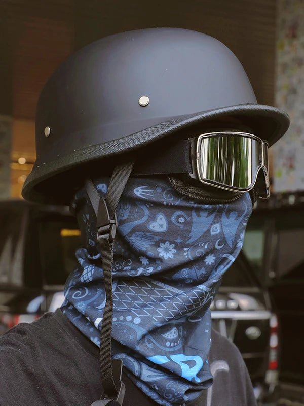 ABS material motorcycle helmet casco moto retro World War II German military helmet with goggles capacete
