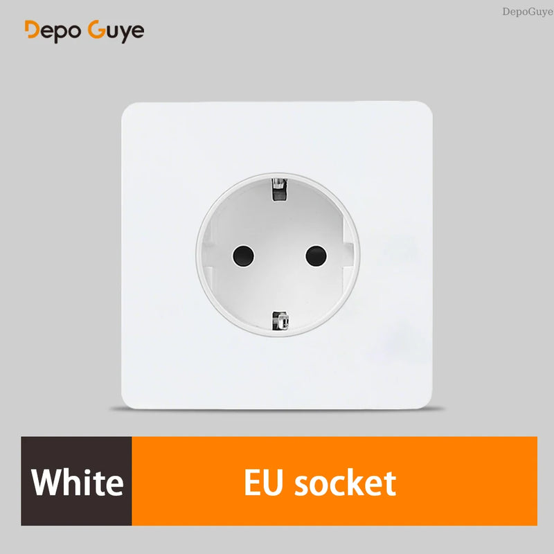 Retro EU French Standard Metal Double USB Wall Power Socket,Brushed Stainless Steel Antique Outlet with Type-c Usb Charing Port